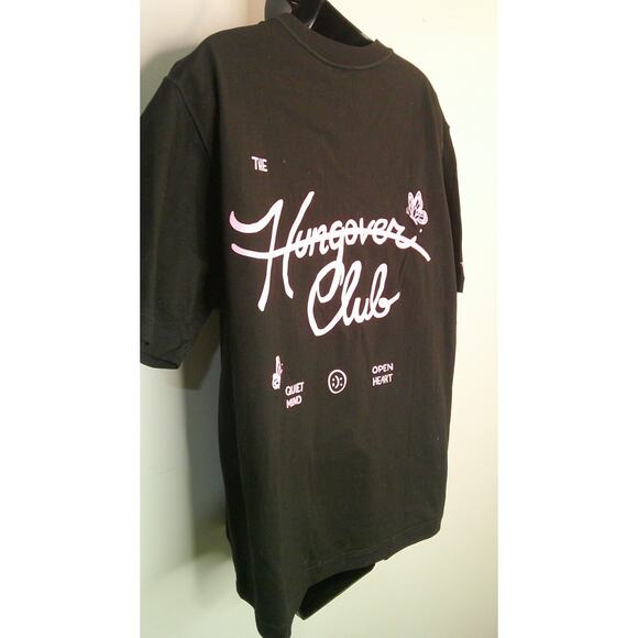 Pink 7 Encinitas California Black T-Shirt "The Hungover Club" Med/Large - Picture 5 of 11